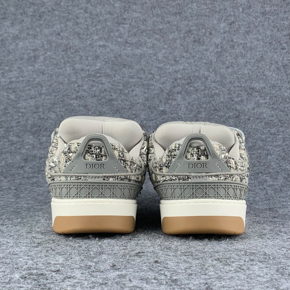 Dior B9S Skater Sneakers 'Grey Tweed Suede'