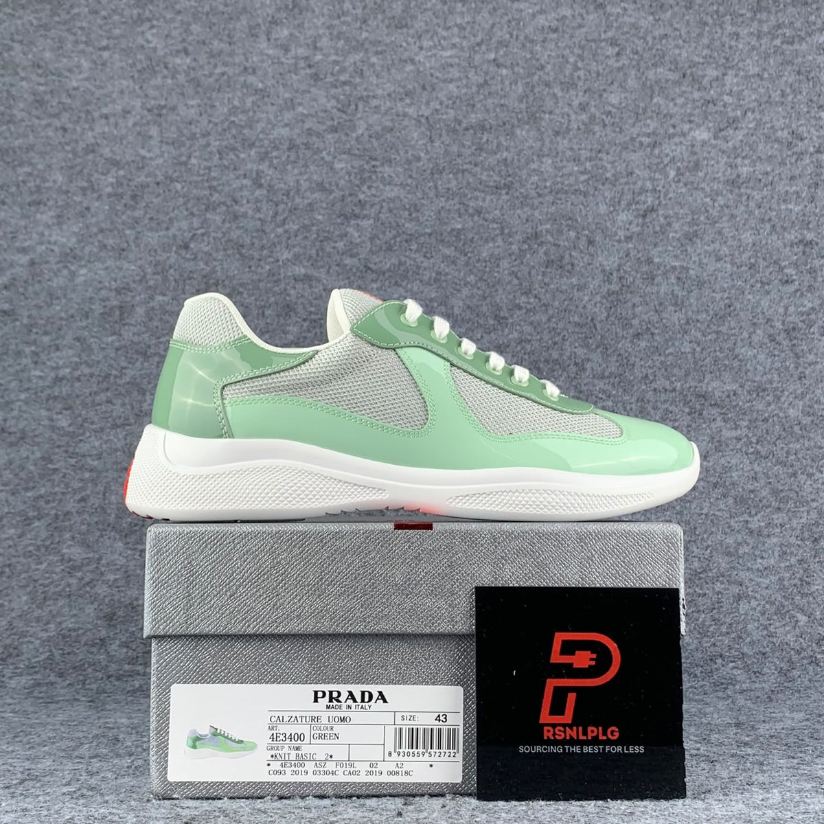 Prada America's Cup Sneakers 'Green White'