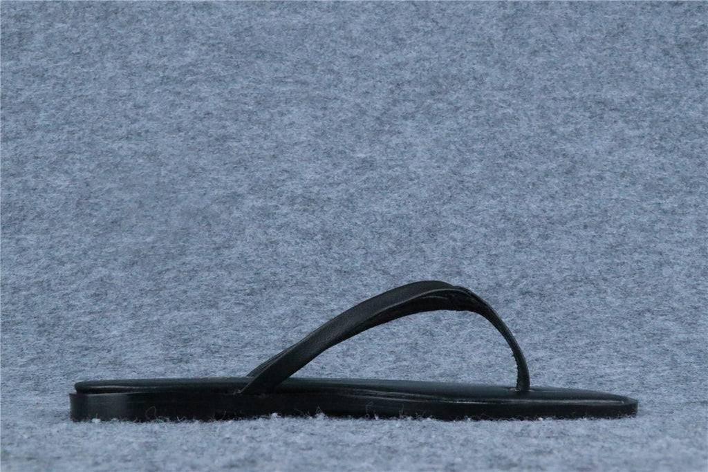 Chanel Lambskin CC Thong Sandals 'Black'