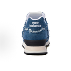 Women's Vintage Frayed Denim Sneakers, Retro 80s Chunky Sole Casual Shoes, Lace Up Distressed Jean Sneakers for Daily Wear