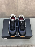 CHANEL 26S RUNNING SNEAKERS IN NAVY BLACK SUEDE AND NYLON CC LOGO