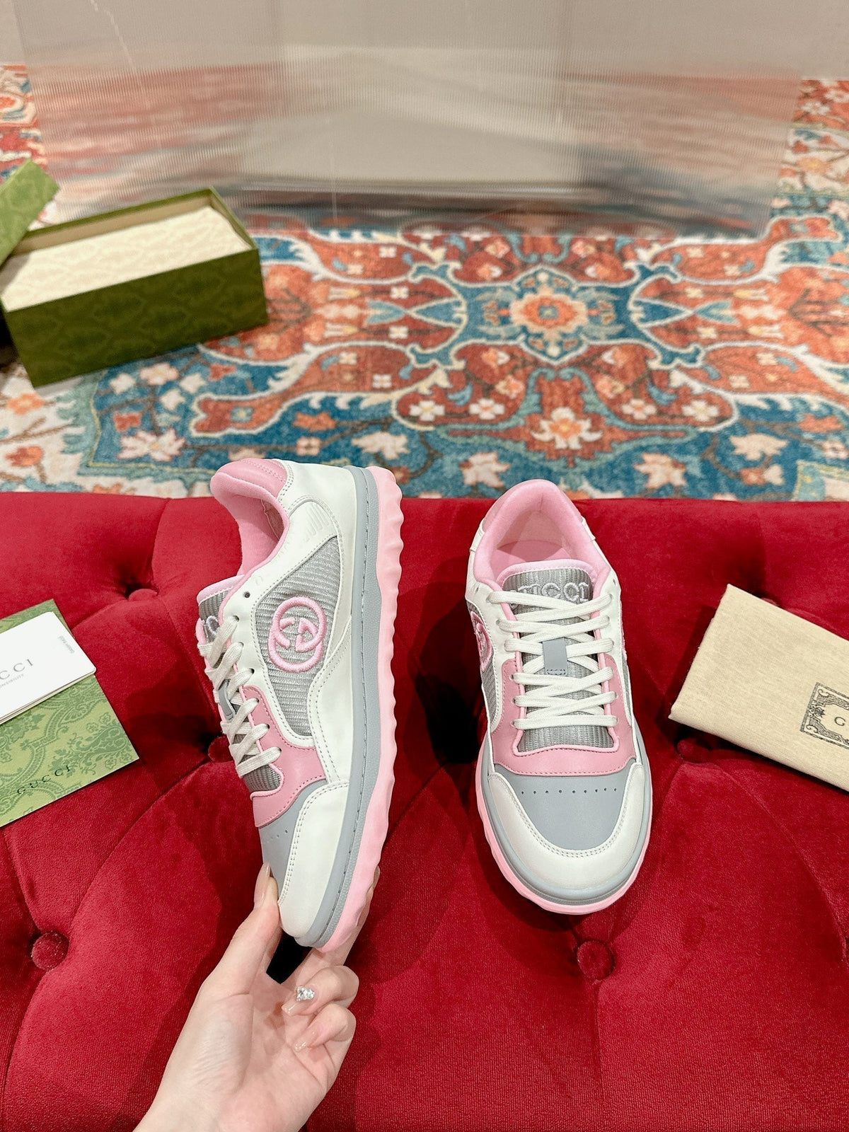 GUCCI 26S SNEAKERS IN MULTICOLOR CALFSKIN STYLE 3